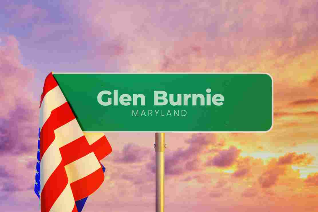 Glen Burnie, Maryland flag and sign board