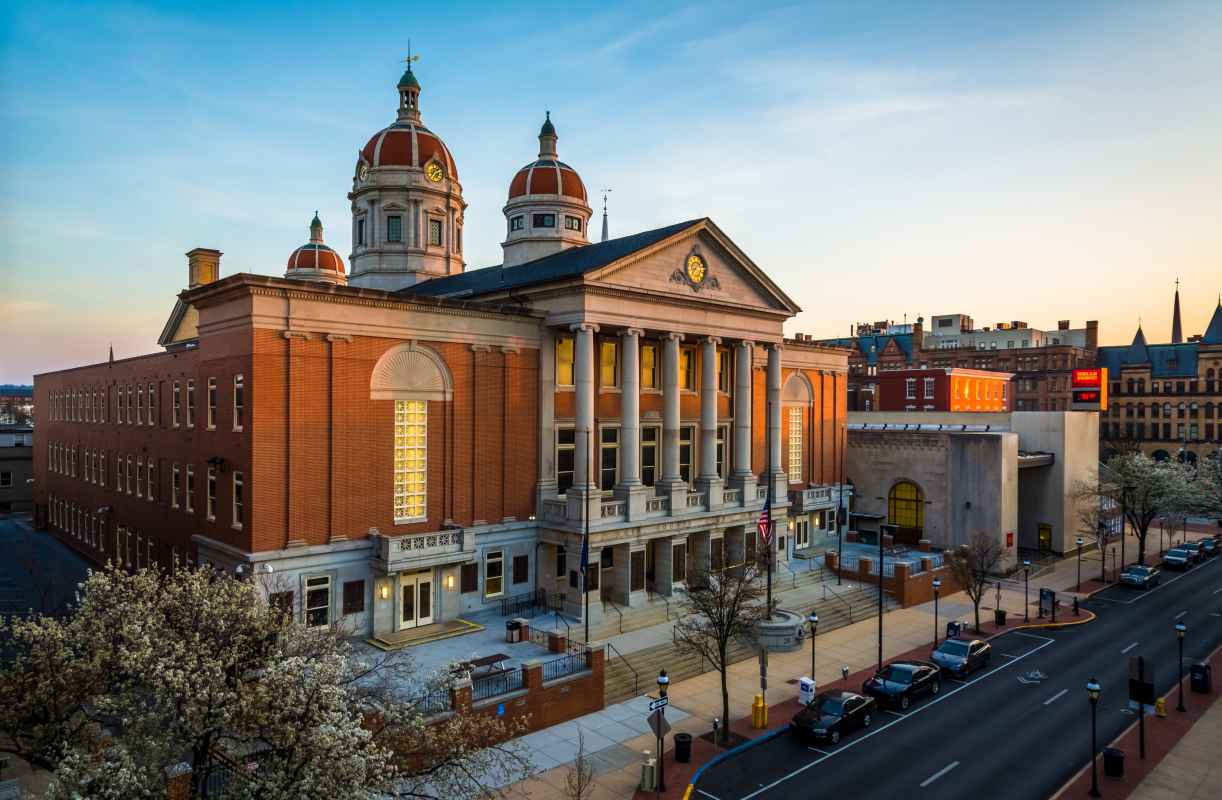 View of the York County Courthouse, in York, Pennsylvania.