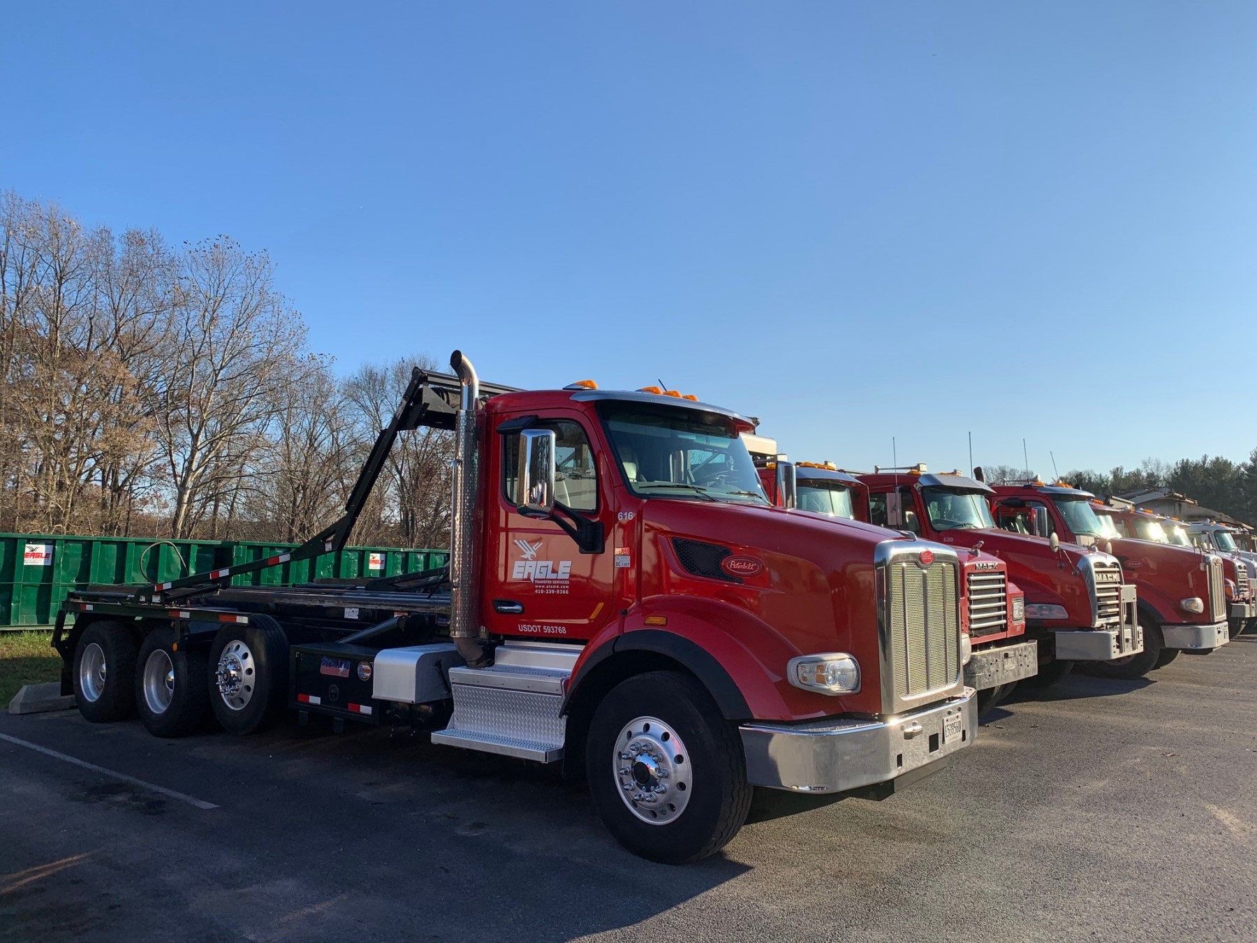 Eagle transfer services fleet of trucks