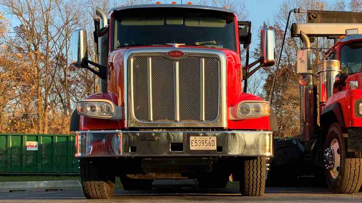 forward shot of a peterbilt truck