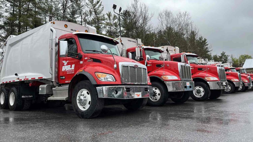 3 trucks ready for dumping