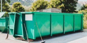 large waste container at local sorting station