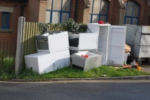 dumped fridges and fly tipping white goods