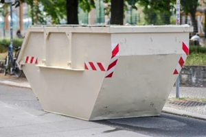 construction dumpster for residential debris removal or loaded dumpster